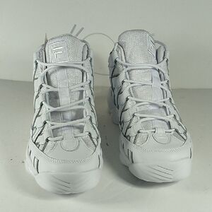 New, Fila White And Gray Men High-Top Basketball Shoes Size 11.